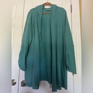 LOGO by Lori Goldstein French Terry Open Front Hoodie 3X